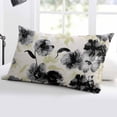 thumbnail image 5 of Watercolor Abstract Floral Throw Pillow Cover,Yellow Black Flowers Rustic Printed Rectangle Decorative Pillow Case Protector Soft Cushion Cover Lumbar Pillowcase for Couch Sofa Decor 20x30 Inch, 5 of 8