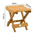thumbnail image 4 of Bamboo Folding Stool Small Portable Bench Shower Stool Suitable for Bathroom Sauna Spa Height 31.5cm, 4 of 5