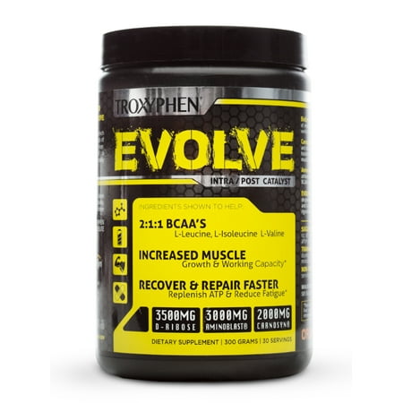 truDERMA Troxyphen Evolve BCAA Powder, Orange Crush, 30 Servings