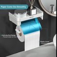 thumbnail image 4 of Soporte de papel higiénico autoadhesivo con estante - Almacenamiento montado en la pared (azul) Ehuebsd Libre de BPA, 4 of 9