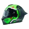 thumbnail image 1 of Casco abatible deportivo para moto Rasen negro y verde fluorescente verde L, 1 of 9