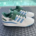 thumbnail image 3 of Ad-id-as Forum Low White Blue Green Men's Athletic Shoes FY6816 Size 11.5, 3 of 6