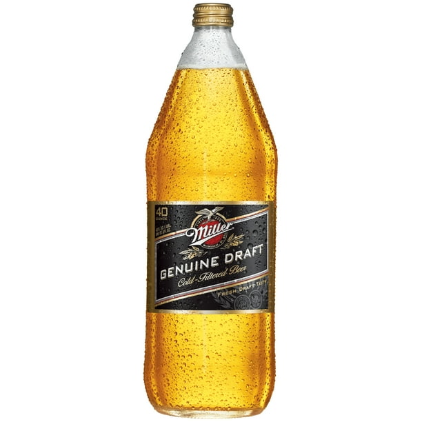 Miller Genuine Draft Beer, American Lager, 40 fl. oz.Beer ...