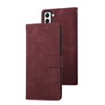 thumbnail image 1 of Wallet Case for Samsung Galaxy S22 Plus with Bracket Card Slots Cash Holder Magnetic Clasp Flip Phone Cover, PU Leather Shockproof Wrist Strap Folio Case for Samsung Galaxy S22 Plus 6.6 Inch,Winered, 1 of 9