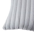 thumbnail image 3 of Mainstays 18" x 18" Soft Silver Channel Faux Fur Decorative Pillow Covers (2 Count), 3 of 5