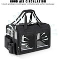 thumbnail image 6 of Cat Carrier for 2 Cats, Foldable Double Cat and Dog Carrier, Small to Medium Size, 2 Front Zippered Compartments,Two Pets Carrier for Outdoor Travel,Mulitple Cat Carrier (Black), 6 of 11