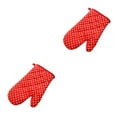thumbnail image 4 of Inteprter Manoplas Microondas Horno Guante Algodón Hogar Hornear Manoplas Rojo Pequeños Puntos Pequeños puntos rojos 2Conjunto, 4 of 6