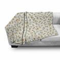 thumbnail image 3 of Garden Soft Flannel Fleece Throw Blanket, Floral Field Amaryllis Daffodil Blossom Romantic Design, Cozy Plush for Indoor and Outdoor Use, 60" x 80", Almond Green Green, by Ambesonne, 3 of 6