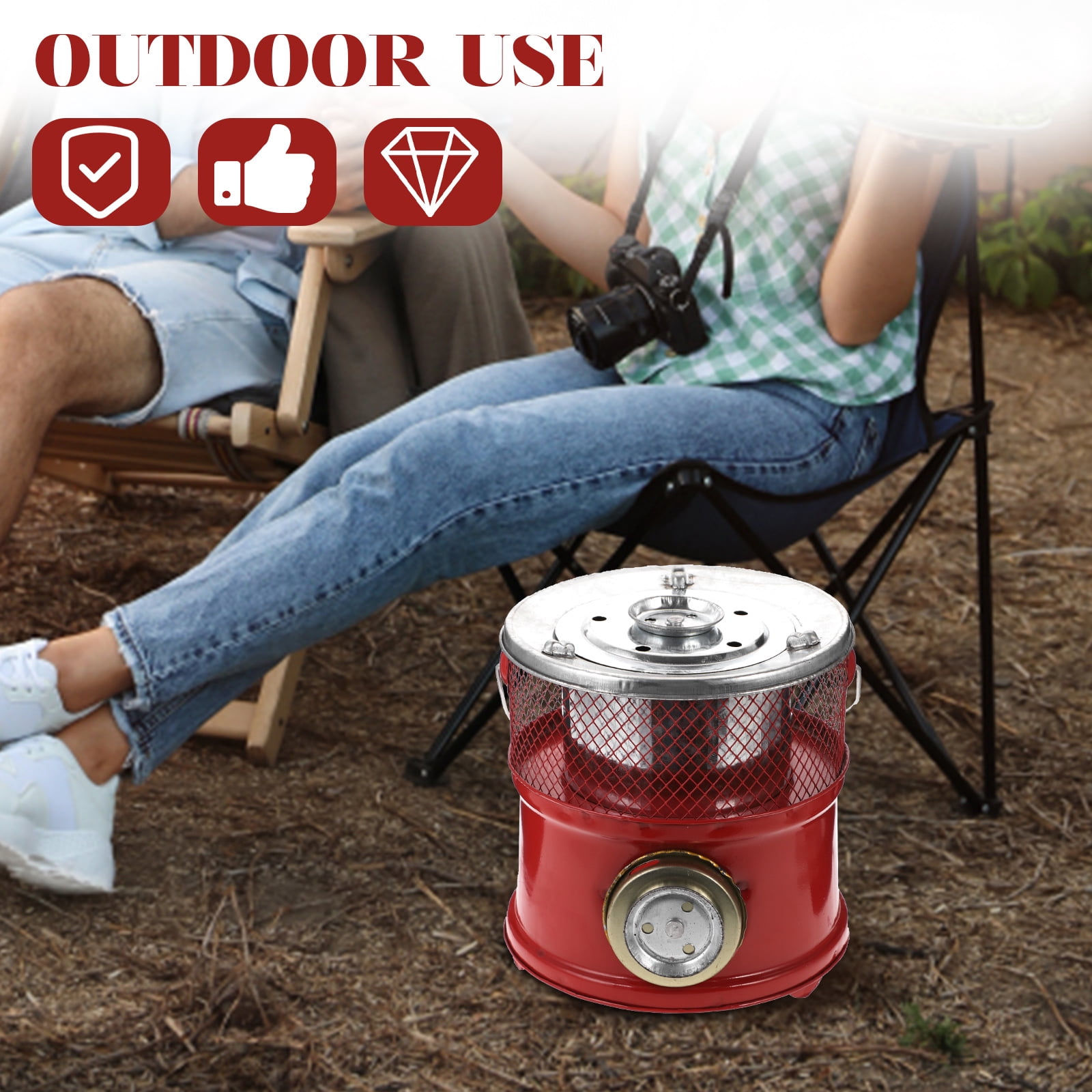 1 Set Household Charcoal Burner Charcoal Stove Heater Home Barbecue Stove with Handle