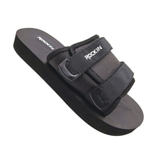 Men's Lock Up Slides Size: 13, Color: BLACK