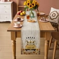 thumbnail image 2 of Gnomes Sunflowers Table Runner 108 Inches, Country Yellow Floral Bees Vintage Brown Bed Runner Dresser Scarves Tabletop for Indoor Outdoor Parties/Ceremony/Banquet, 13"x 108", 2 of 9