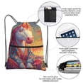 thumbnail image 3 of Naloa Meditating Cute Horse Drawstring Backpack String Bag Cinch Water Resistant for Gym Shopping Sport Yoga, 3 of 6