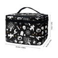 thumbnail image 6 of HELLHERO Halloween Elements and Patterns Double Layer Travel Makeup Bag Desktop 8.86 x 6.5 x 5.9 Inches Space-Efficient Storage for Women Her, 6 of 6