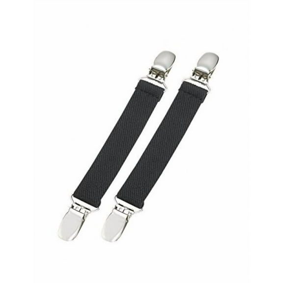 Hold'Em Boot Clips Elastic Leg Straps Pant Stirrups with Extra Heavy Sturdy Clip Made In USA Keeping Pants Smoothly Tucked In Boots Black 4" Inch