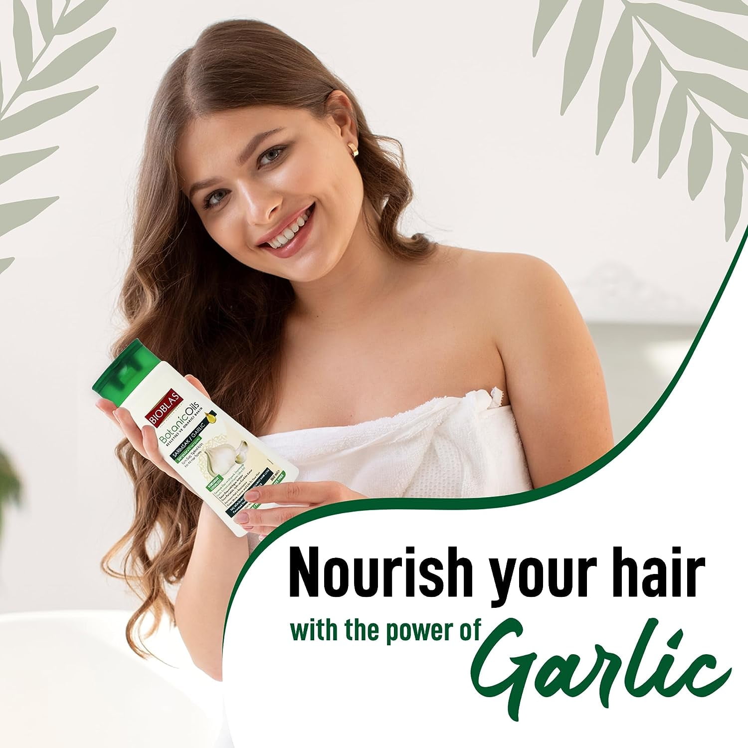 Bioblas Garlic Hair Loss Shampoo for Men and Women with Organic Oil, Unscented, Halal, All Hair Types, 13 oz - 2 Pack