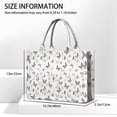 thumbnail image 3 of Large Capacity Tote Bag,White Butterfly Pattern Handbag Fashion Luxury Tote Bag,15.7"x13"x 5.1" Inches,Laptop Compatible, 3 of 6