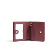 Coach Snap Closure Female Compact Credit Card Holder with Coin Pocket, Rogue