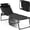 Black, variant on Lounge Chairs for Outside, Extra High Folding Beach Tanning Lounger with 4-Level Adjustable Backrest, 2-Level Footrest & Removable Pillow, Sunbathing Lounge for Patio, Lawn, Poolside (1, Black)