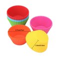 thumbnail image 4 of Chainplus Silicone Cupcake Moulds Reusable Baking Cups Nonstick Bakeware Muffin Bread Cake Molds Cupcake Baking Liners, 24-Pcs, 4 of 8