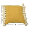 thumbnail image 2 of Main + Mesa 18" Square Cotton Chenille Throw Pillow with Tassels, 2 of 6
