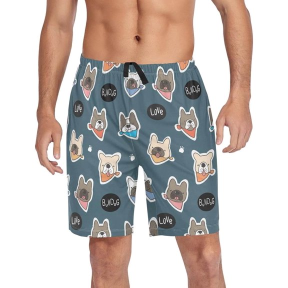 GZHJMY Dog Pajama Pants Short for Men, Lounge Pants Lightweight Men Pajama Bottoms with Drawstring Pockets, Christmas New Year Birthday Gifts, XX-Large