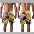 thumbnail image 3 of luoweisi Men's Beach Shorts Quick Dry Swim Trunks with Mesh Lining Parrot S, 3 of 5