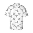 thumbnail image 3 of Daiia Antenna Icon Hawaiian Shirt for Men Gentle Cotton Regular Short Sleeve Casual-X-Large, 3 of 9
