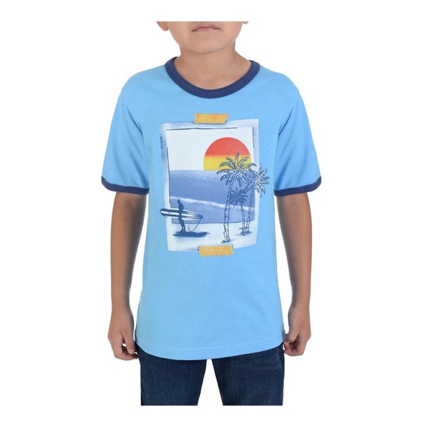 Playera Casual Yale Azul Para Niño Talla 10