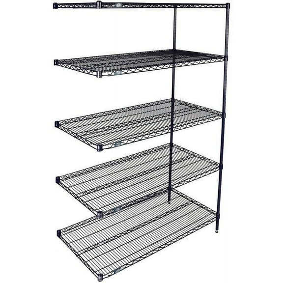 Global Industrial A14246N5 Nexel 5 Shelf Nexelon Blue Wire Shelving Unit Add On, Blue - 24 x 14 x 63 in.