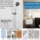 thumbnail image 4 of Soporte para cabezal de ducha de mano sin clavos, soporte ajustable para ducha, montaje en pared para baño con disco adhesivo (soporte adhesivo), 4 of 5