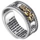 thumbnail image 1 of Pixiu Budista Corazón Sutra Anillo Para Hombres Mujeres Feng Shui Anillo Apertura Ajustable Mantra Amuleto Riqueza Anillo De La Suerte Regalo 99 Plata sonducket AP005478-00, 1 of 6