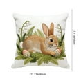 thumbnail image 2 of Nkmbld Easter Decorative Pillow Covers Short Lint Pillow Cover 18inch Cute Embroidery Decorative Throw Pillowcase for Sofa Bedroom Living Room Decoration, 2 of 8