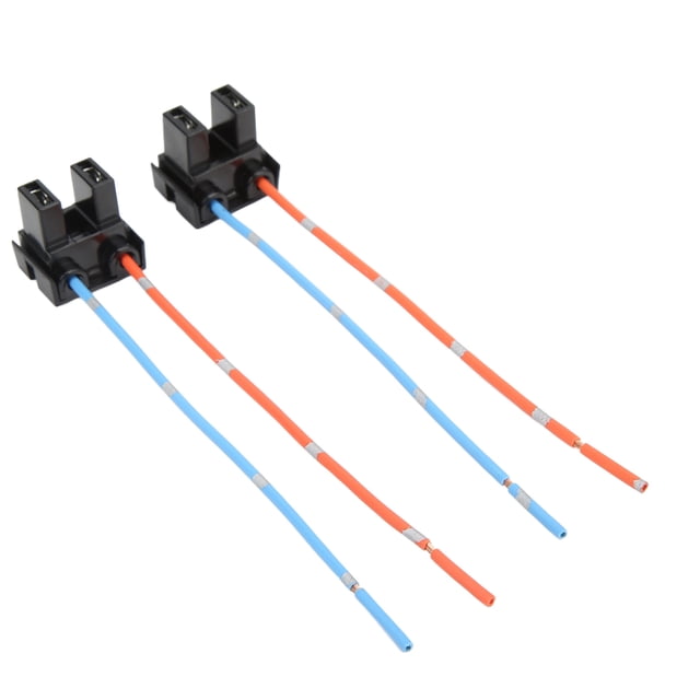 Par de conectores de reparación de bombillas de faros H7, arnés de cableado, cobre rojo, resistencia al calor