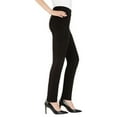 thumbnail image 2 of Dalia Women's Slim Leg Pull On Stretch Dress Pants, Black, Large - NEW, 2 of 2