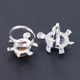 thumbnail image 3 of Women Rings Natural Gems Crystal Turtle Tortoise Lapis Lazuli Obsidian Jewelry, 3 of 6