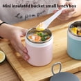 thumbnail image 4 of Wosthever Taza térmica, botella de agua, contenedor de alimentos, mano de obra fina, estudiante escolar, calentador de gachas, arroz, gran Mostrada Blanco, 4 of 6