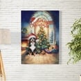 thumbnail image 2 of Merry Christmas Bernese Mountain Dog Santa Hat Xmas Tree Winter Holiday Vertical Matte Canvas Poster Berner Lover Gifts Wall Art Home Decor - 01013, 2 of 5