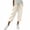 A-Beige, variant on Womens Cotton Capri Pants Cropped Pants Drawstring Slacks Adjustable Straps Hem Casual Bottoms with Pockets