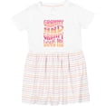 thumbnail image 3 of Inktastic Grammy and Grampy Love Me Granddaughter Girls Toddler Dress, 3 of 5