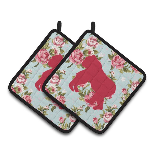 Caroline's Treasures Gorilla Shabby Chic Par de soportes para macetas BB1129-RS-BU-PTHD 7.5HX7.5W Multicolor