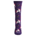 thumbnail image 4 of MeMoi Magical Unicorns Bamboo Blend Crew Socks - Womens - Female, 9-11, Black, 4 of 8