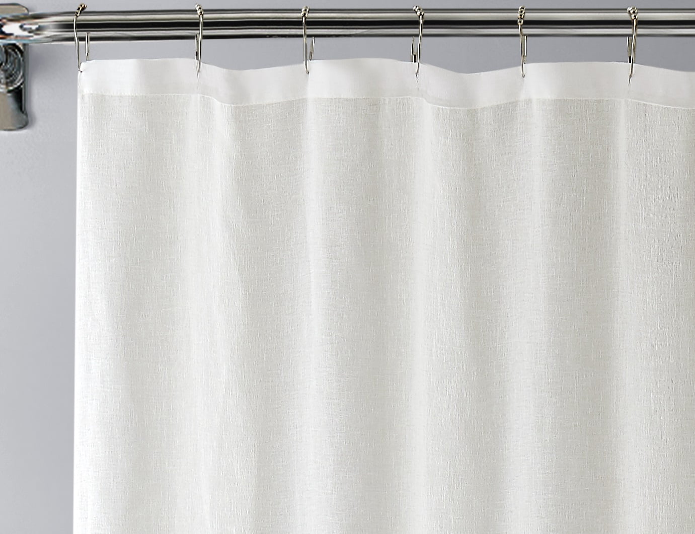 Dainty Home Linea Grey 3D Ombre Textured Weaved Linen Look Ombre Striped Designed Shower Curtain 70 x 72