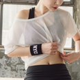 thumbnail image 2 of MYG Thread Mesh Transparent Blouses Sweatshirts Clothes Unlined Top ClothesLong, 2 of 9