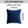 thumbnail image 6 of Unique Bargains Soft Pom-poms Velvet Throw Pillow Covers Navy Blue 18" x 18", 6 of 6