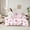 White Light Pink, variant on Manfei Girls Butterfly Bedding Comforter Set 7pcs, Kawaii Cherry Blossoms King Bedding Sets, Girly Pink Bed Sheets, Microfiber Bedroom Decor