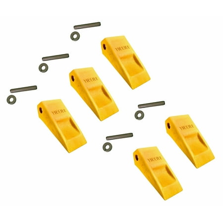 

5 - JD Style Wheel Loader Bucket Dirt Teeth w Pins & Retainers - T103189