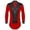 Red, variant on Doomiva Color Block V Neck Latin Dance Leotard Long Sleeve Satin Patchwork Bodysuit Tops for Men Red XL