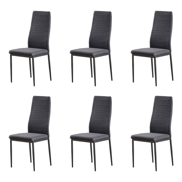 Dining Chair Set of 6, ROZHOME Modern Kitchen Chairs Linen Side Chairs