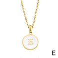 thumbnail image 1 of Collar de aleación Collar con letras en inglés Colgante circular AZ 26 Collar con letras - E - Código de producto 49413 E, 1 of 1
