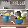thumbnail image 2 of asddcavvf Stainless Steel Lunch Container Stackable Lunch Container With Built In Divider Spoon 3oz Dressing Container Leak Proof Durable Bento For Container Store, 2 of 3
